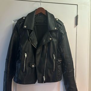 BLANK NYC Moto faux-leather jacket